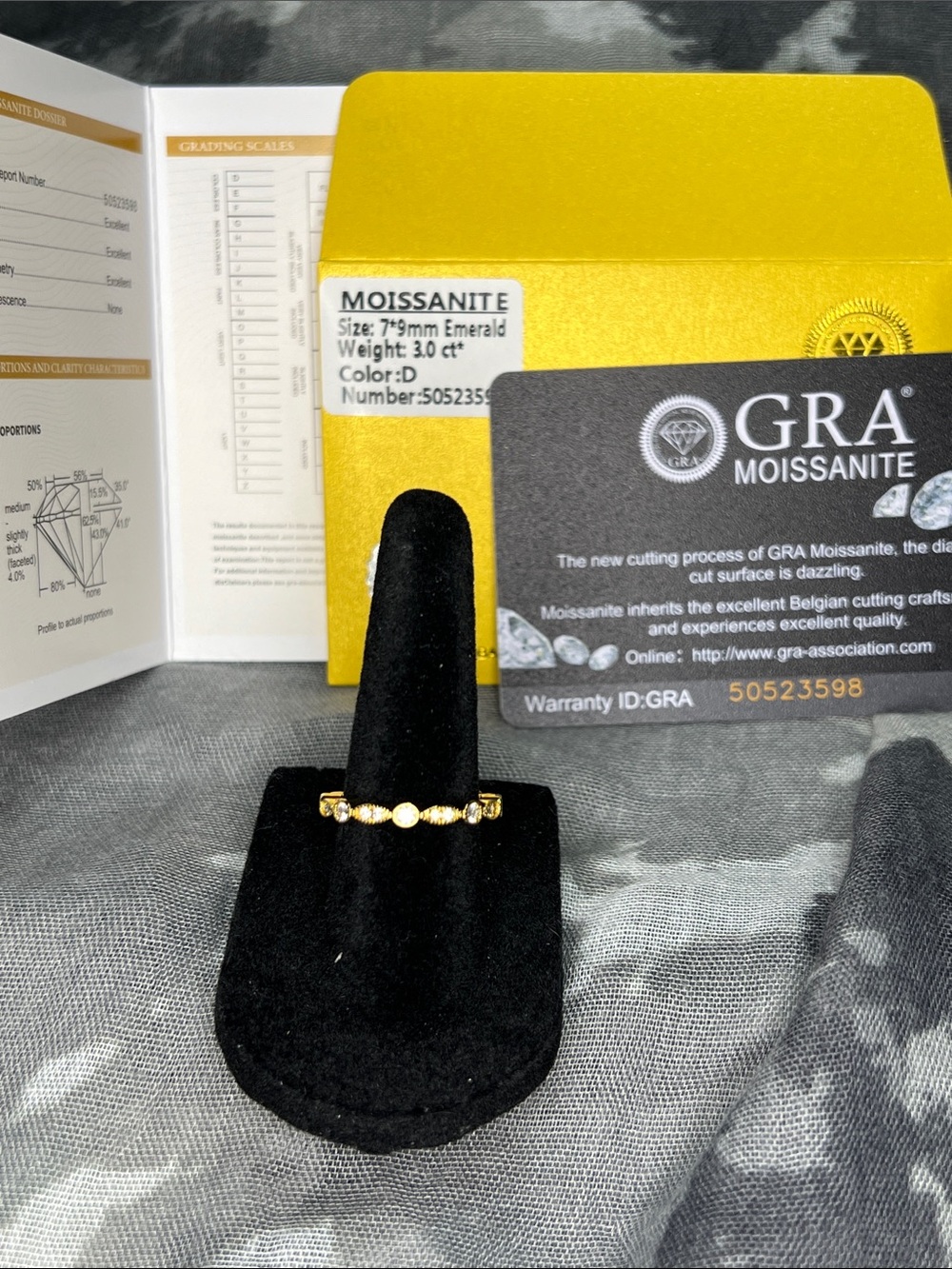 Gold-Tone Round Cut Ring - Yellow Gold